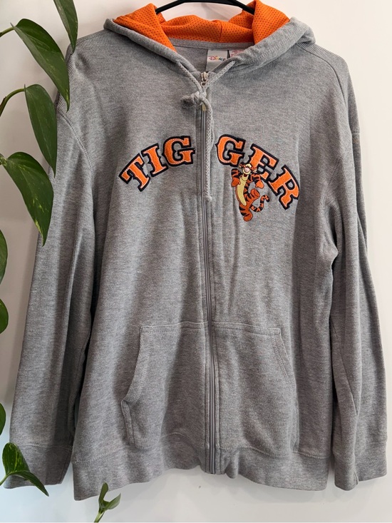 Disney Tops - Vintage 90s Disney Winnie the Pooh Tigger Embroidered Zip Up Hoodie Large